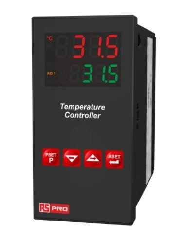 222-8153 - RS PRO DIN Rail PID Temperature Controller, 48 x 96mm 2 Input, 3 Output Relay, SSR, 100 → 240 V Supply Voltage