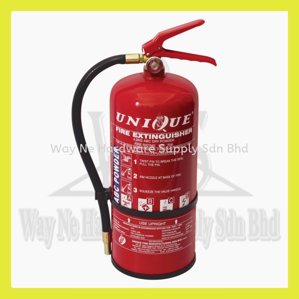 4 kg Dry Powder Fire Extinguisher Dry powder fire extinguisher Unique Fire Extinguisher Selangor, Malaysia, Kuala Lumpur (KL), Klang Supplier, Suppliers, Supply, Supplies | Way Ne Hardware Supply Sdn Bhd