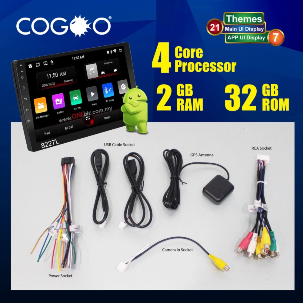 Cogoo Car Android Player 4 Core Processor 2GB RAM + 32GB ROM - CG-N9 / CG-N10