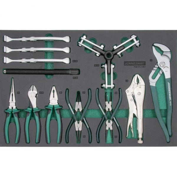 P081FL10SV Jonnesway 14PCS PLIERS AND FILE SET