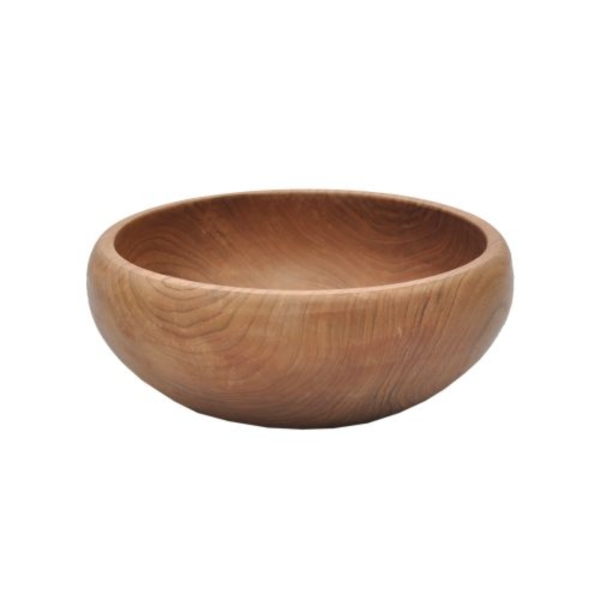 Dishware_Bowl Teak Wood Donut_24cm