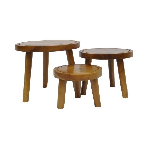 Afternoon Tray_Cake Stand Teak Wood Set