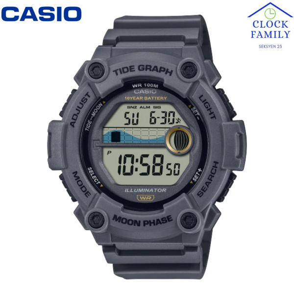 CASIO TIDE GRAPH AND MOON PHASE DIGITAL GREY RESIN BAND WS-1300H-8A DIGITAL CASIO Selangor, Malaysia, Kuala Lumpur (KL), Shah Alam Supplier, Suppliers, Supply, Supplies | CLOCK FAMILY ENTERPRISE