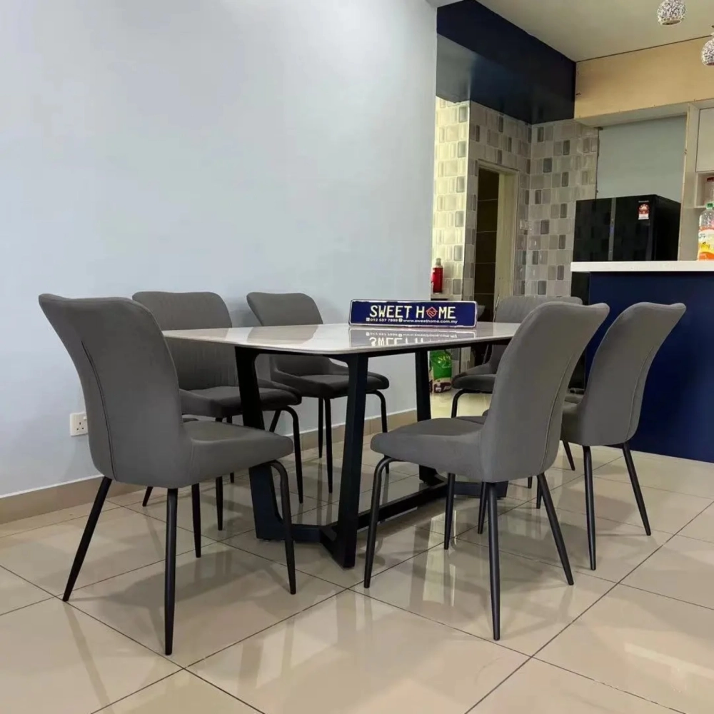 Sintered Stone 1400 x 800 With 6 chairs Dinning Table Penang