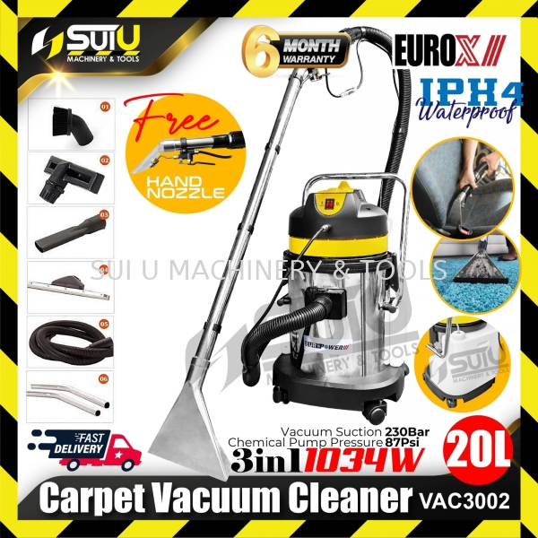 EUROX VAC3002 20L Heavy Duty 3 In 1 Carpet Multi-functional Vacuum Cleaner 230bar Vacuum Cleaner Cleaning Equipment Kuala Lumpur (KL), Malaysia, Selangor, Setapak Supplier, Suppliers, Supply, Supplies | Sui U Machinery & Tools (M) Sdn Bhd