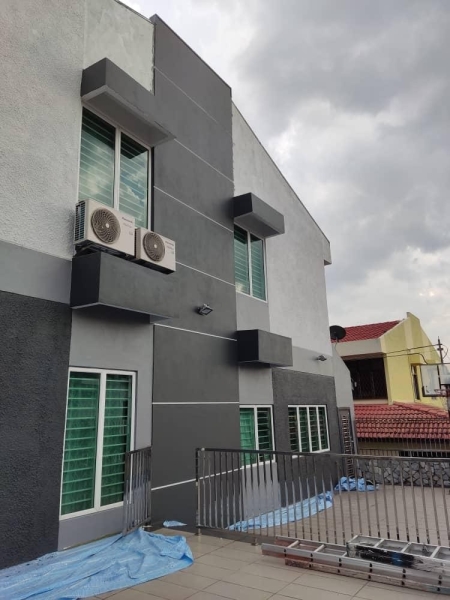 Terrace House Outdoor Painting Exterior Painting House Painting Service Kuala Lumpur, KL, Selangor, Malaysia. Painting Service, Contractor, One Stop | Xiang Sheng Construction