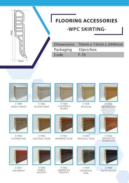 WPC Skirting Accessories Robina Laminate Floor Melaka, Malaysia Professional Flooring Services | GREENWOOD MARKETING