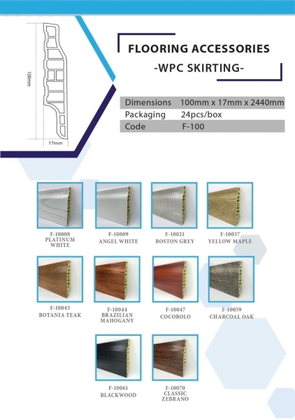 WPC Skirting Accessories Robina Laminate Floor Melaka, Malaysia Professional Flooring Services | GREENWOOD MARKETING