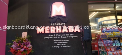 merhaba 3d box up led frontlit logo lettering signage signboard at kajang