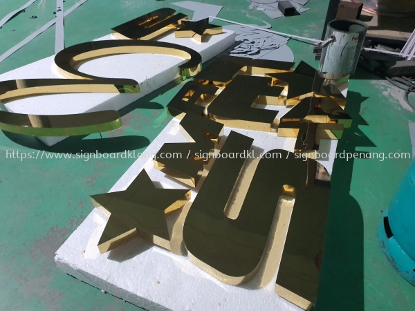 stainless steel box up 3d lettering logo signage signboard  PAPAN TANDA HURUF TIMBUL 3D Kuala Lumpur (KL), Malaysia Pembinaan, Pasang, Pembekal | Great Sign Advertising (M) Sdn Bhd