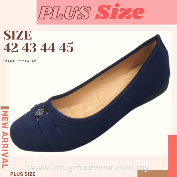 PlusSize Women Shoe with FLAT Sole- PS-71-51 - BLUE Colour Plus Size Shoes Malaysia, Selangor, Kuala Lumpur (KL) Retailer | IMAGE FOOTWEAR COLLECTION SDN BHD