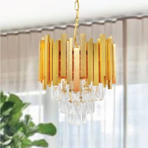 Crystal Chandelier Wood Design