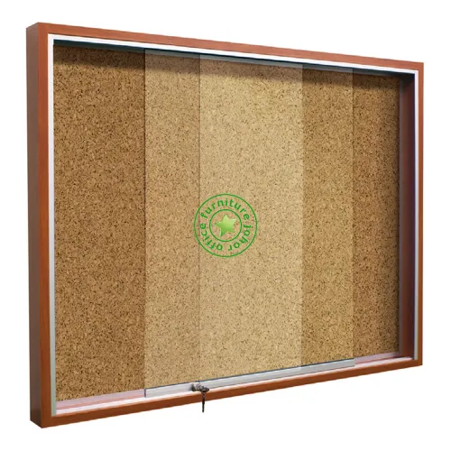 SLIDING GLASS CORK NOTICE BOARD