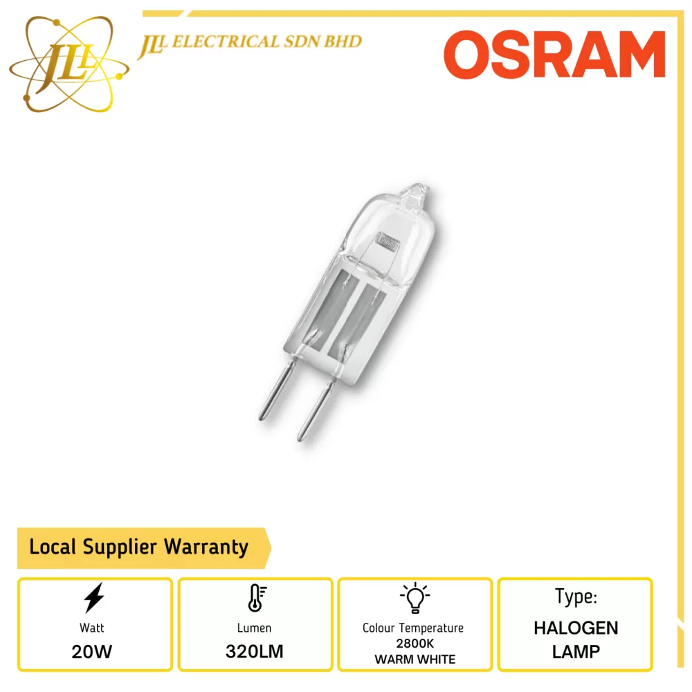 OSRAM 64428 20W 12V G4 300C HALOSTAR OVEN HALOGEN LAMP Kuala Lumpur (KL),  Selangor, Malaysia Supplier, Supply, Supplies, Distributor | JLL Electrical  Sdn Bhd