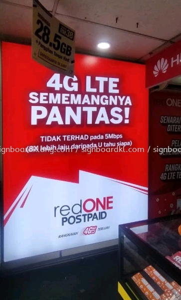 red one fabric lightbox indoor signage signboard at subang jaya kuala lumpur shah alam LED Fabric Light Box Selangor, Malaysia, Kuala Lumpur (KL) Pembuat, Pebekal, Pemasangan | Great Sign Advertising (M) Sdn Bhd