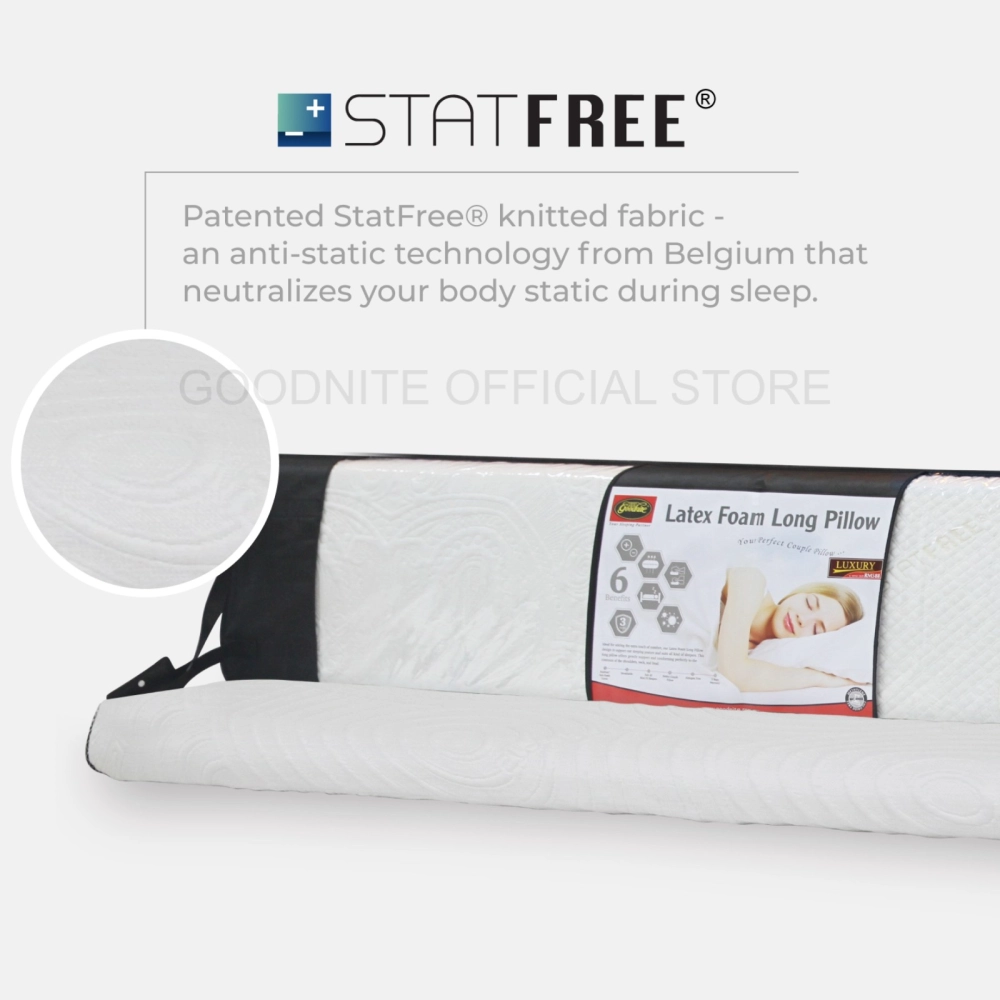 Goodnite Statfree Luxury Long Pillow (Queen/ King)