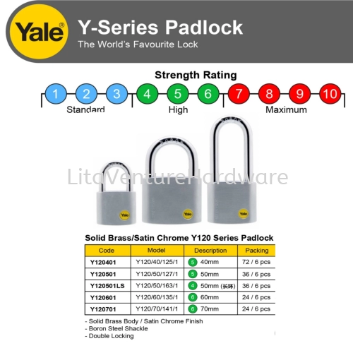 YALE Y-SEIES PAD LOCK