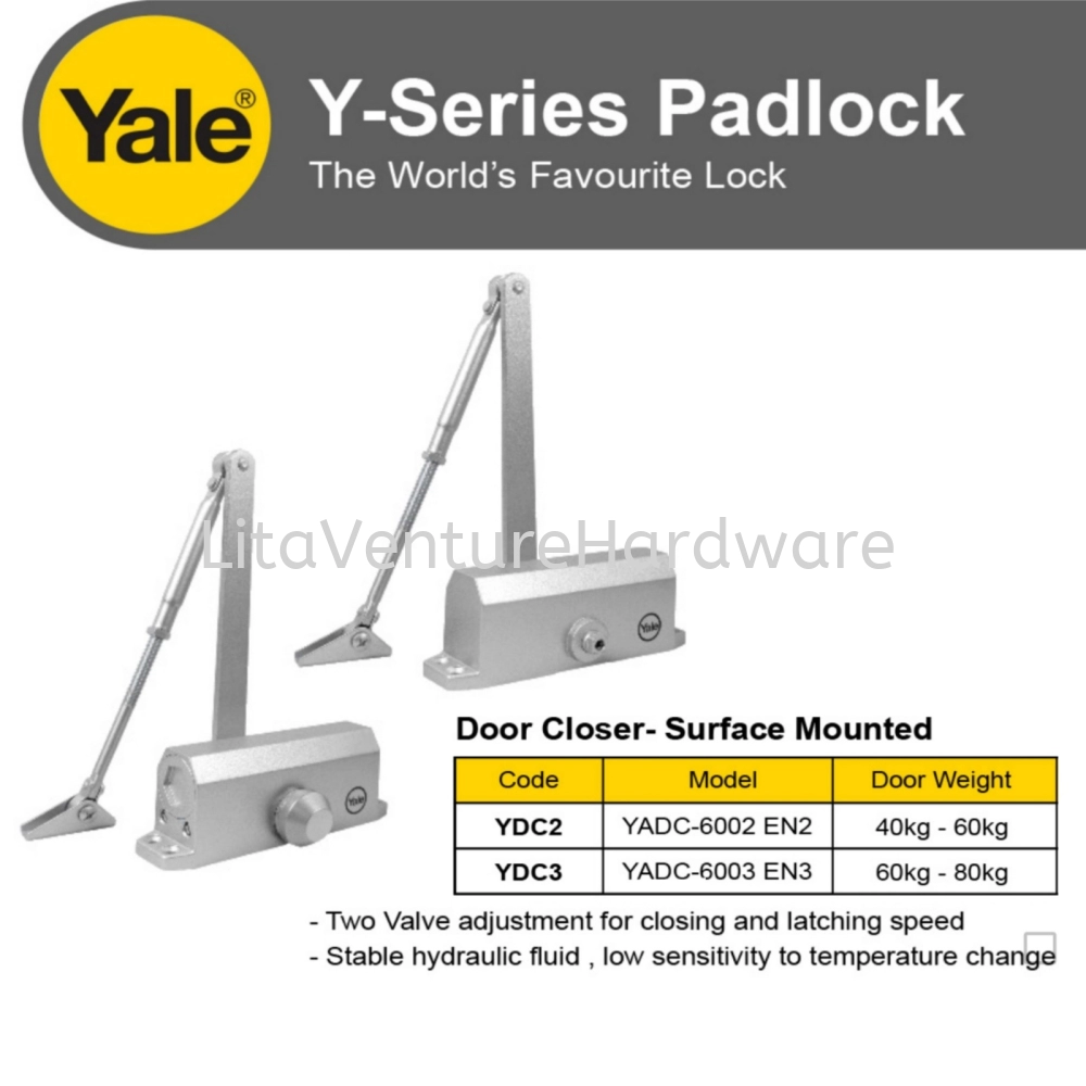 YALE DOOR CLOESER YDC2 YDC3