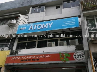 atomy 3d led frontlit lettering logo signage signboard at taman desa