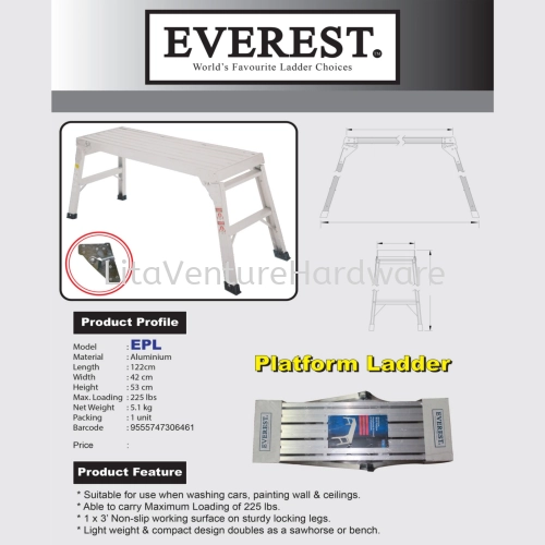 EVEREST PLATFORM LADDER MULTIPURPOSE ALUMINIUM LADDER