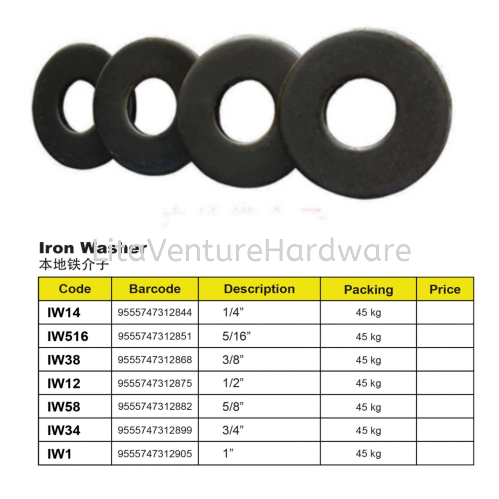 IRON WASHER MILD STEEL FLAT WASHER