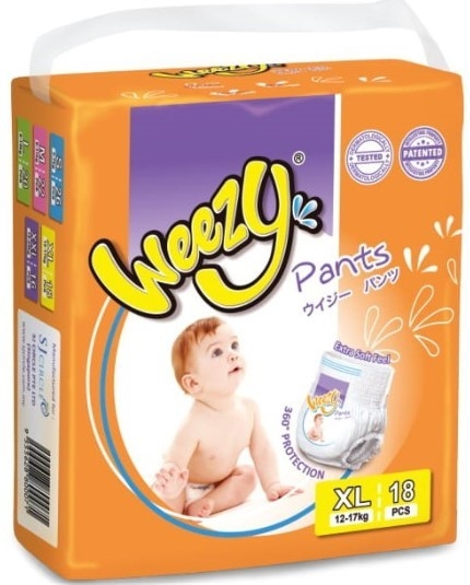 Weezy Disposable Baby Diaper Pants XL18pcs Convenient Pack Weezy Diapers Baby Care Johor Bahru (JB), Malaysia, Ulu Tiram Wholesaler, Supplier, Supply, Supplies | J.B. Cip Sen Trading Sdn Bhd