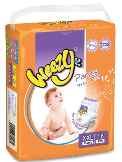 Weezy Disposable Baby Diaper Pants XXL16pcs Convenient