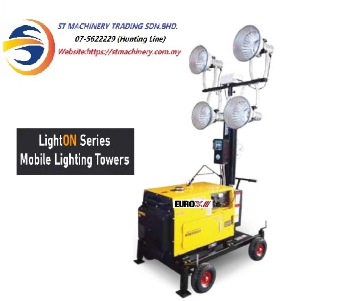 EUROPOWER 4 X 400W LIGHTING TOWER C/W TDH6505 GENERATOR (SILENT TYPE)