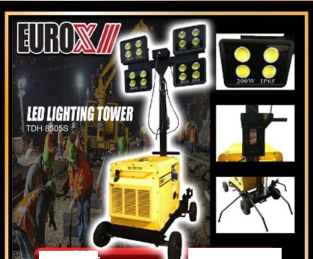 EuroX TDH-8505 LED Lighting Tower (4 X 200W LED LIGHT)