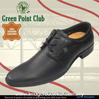 GREEN POINT Men Leather Formal Lace-Up Shoe- GP-921011-12- BLACK Colour