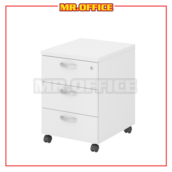 MR OFFICE : Q-YM3-WH MOBILE PEDESTAL 3-DRAWER (3D) H-SERIES WOODEN PEDESTALS & CABINETS Malaysia, Selangor, Kuala Lumpur (KL), Shah Alam Supplier, Suppliers, Supply, Supplies | MR.OFFICE Malaysia