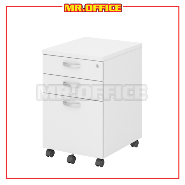 MR OFFICE : Q-YMP3-WH MOBILE PEDESTAL 2-DRAWER AND 1-FILING (2D1F) H-SERIES WOODEN PEDESTALS & CABINETS Malaysia, Selangor, Kuala Lumpur (KL), Shah Alam Supplier, Suppliers, Supply, Supplies | MR.OFFICE Malaysia