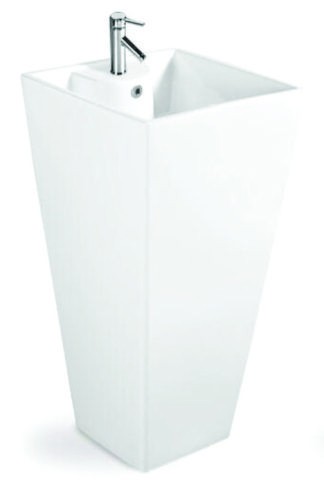 IT-9002 White Ceramic Standalone Basin – Modern 470mm x 470mm x 830mm