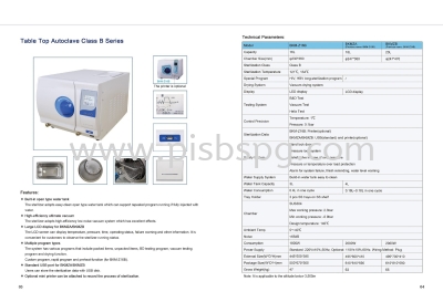 Table top Autoclave Class B series