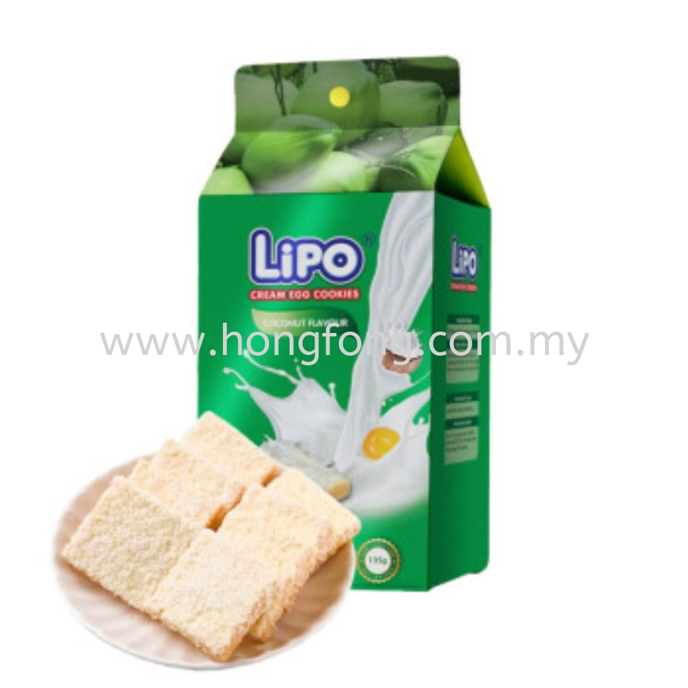 HF Vietnam LIPO CREAM  EGG COOKIES 越南 LIPO 鸡蛋饼干 135g(14 small pack inside)