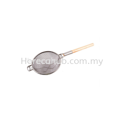 QWARE STAINLESS STEEL FINE REINFORCED DOUBLE MESH STRAINER WITH WOODEN HANDLE SHD-10 58CM KITCHEN UTENSILS Johor Bahru (JB), Malaysia Supplier, Suppliers, Supply, Supplies | HORECA HUB