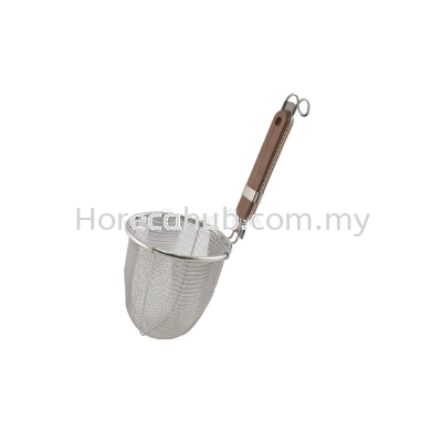 QWARE STAINLESS STEEL JAPANESE STYLE NOODLE STRAINER WITH WOODEN HANDLE NS-501 36CM KITCHEN UTENSILS Johor Bahru (JB), Malaysia Supplier, Suppliers, Supply, Supplies | HORECA HUB