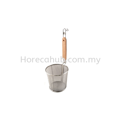 QWARE STAINLESS STEEL JAPANESE STYLE NOODLE STRAINER WITH WOODEN HANDLE JNB14 35.5CM KITCHEN UTENSILS Johor Bahru (JB), Malaysia Supplier, Suppliers, Supply, Supplies | HORECA HUB