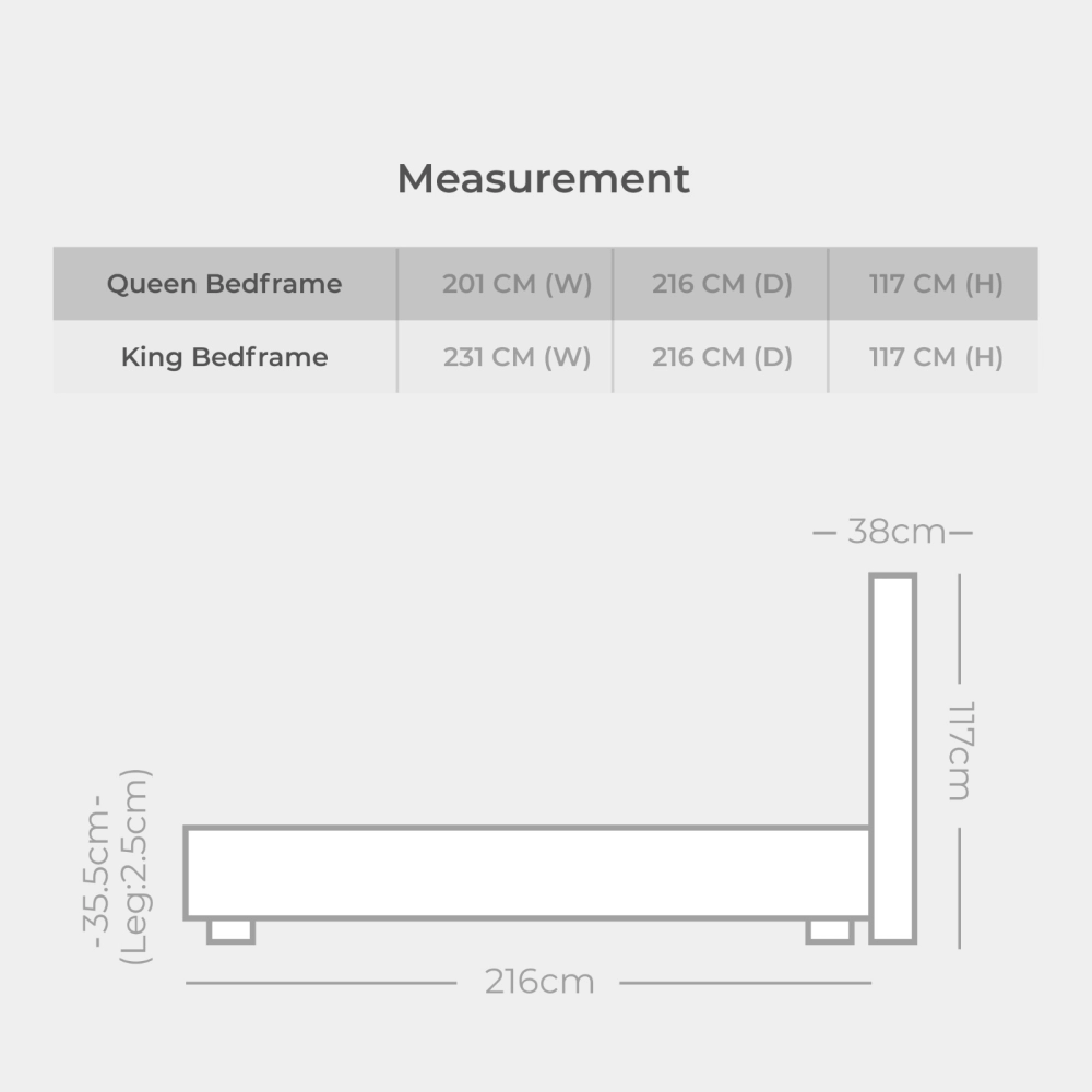  CS8003 Bedframe (Queen/ King)