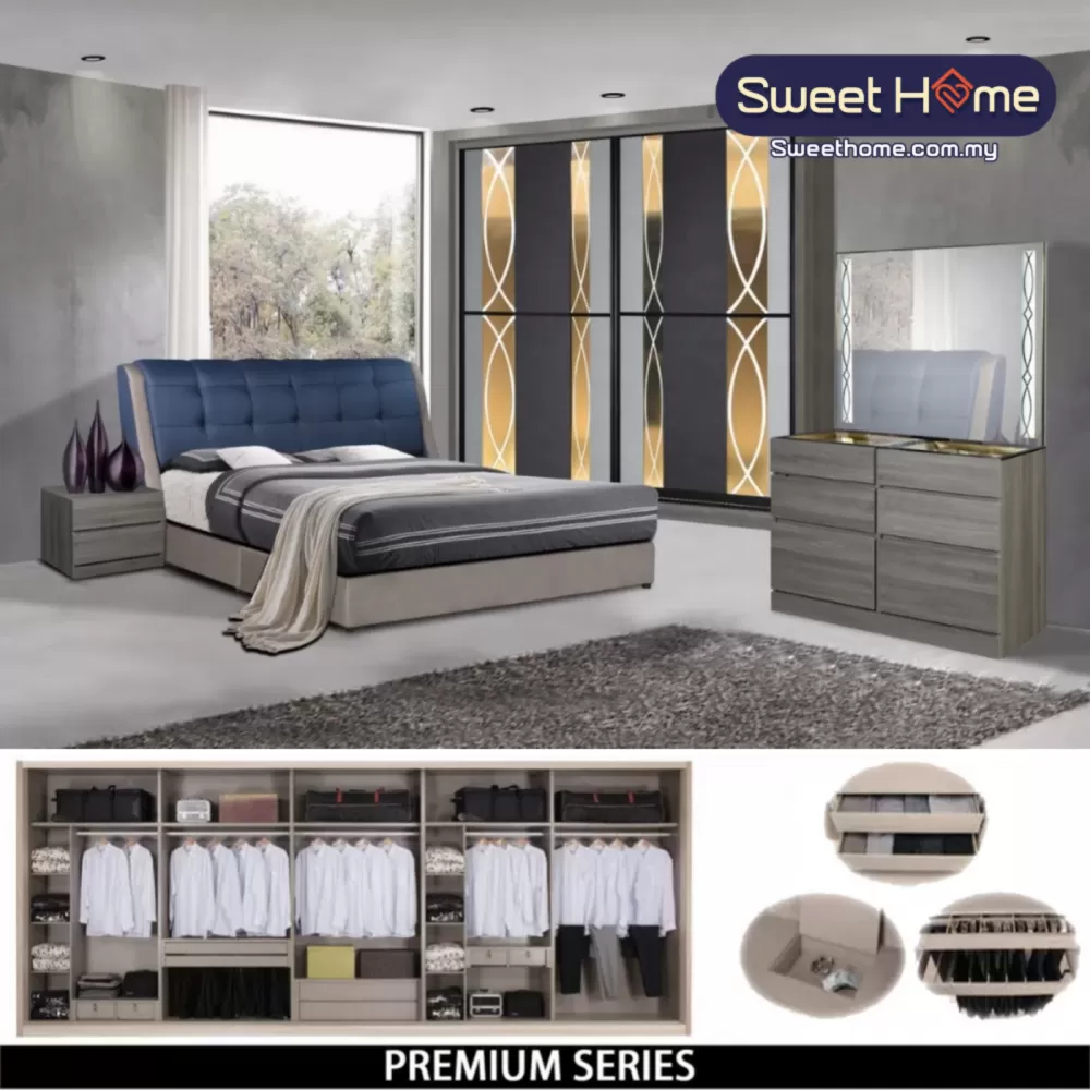 MY Series Bedroom set with Wardrobe dressing table and Bedframes