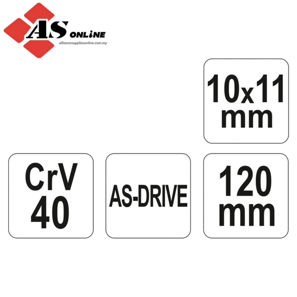 YATO Heavy Duty Tubular Socket Wrench 10x11mm / Model: 