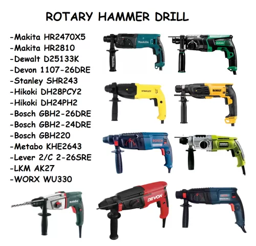 [CLEAR STOCK] Rotary Hammer Drill With Accessories