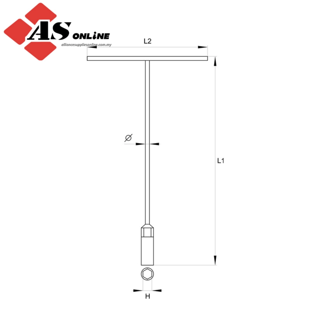 YATO T-Type Deep Socket Wrench 9mm / Model: YT-1572