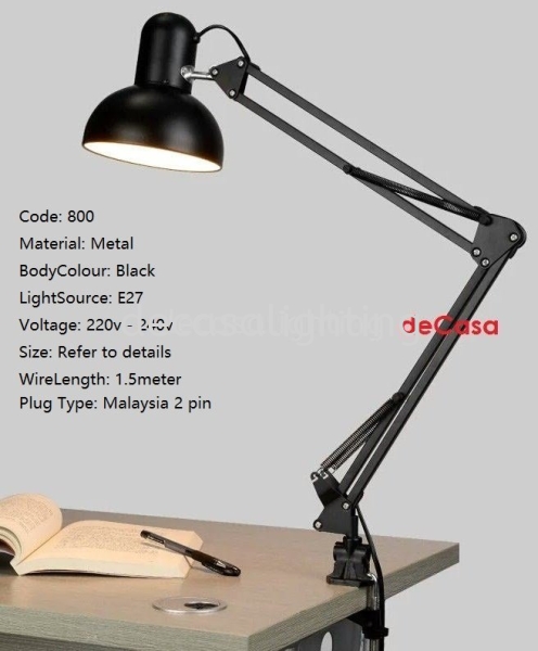 Strudy Table Clip Lamp (800) Study Table Lamp TABLE LAMP Selangor, Kuala Lumpur (KL), Puchong, Malaysia Supplier, Suppliers, Supply, Supplies | Decasa Lighting Sdn Bhd