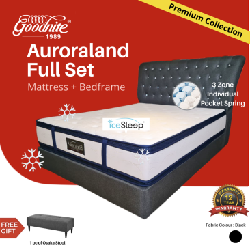Goodnite Auroraland Icesleep Full Set Mattress with Bedframe