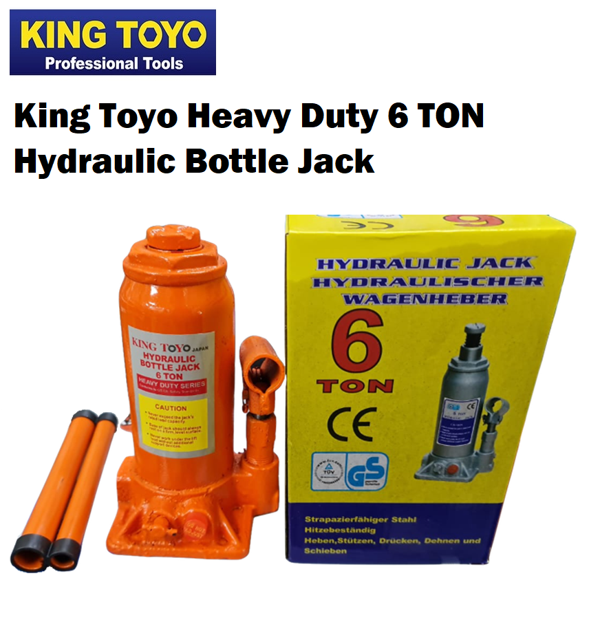 [LOCAL]King Toyo Heavy Duty 6 TON Hydraulic Bottle Jack 100% ORIGINAL