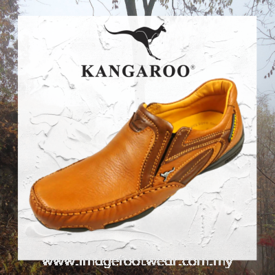 KANGAROO Full Leather Men Shoe- LM-9673- LIGHT BROWN Colour