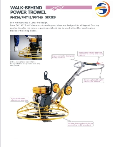 MASTERPAC PMT36H POWER TROWEL C/W HONDA GX160 ENGINE