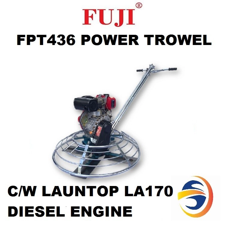 FUJI FPT436 POWER TROWEL C/W LAUNTOP LA170 DIESEL ENGINE