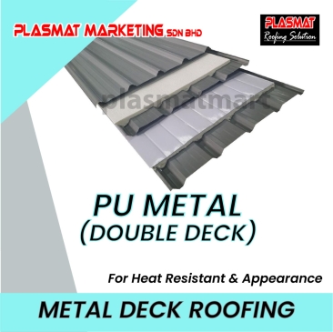 Metal Deck With PU Metal (Double Deck) Awning Roofing Sheet